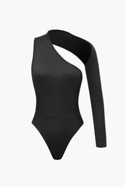 One Shoulder Cut out Bodysuit