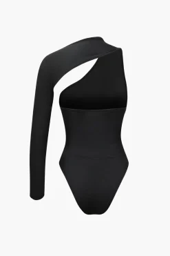 One Shoulder Cut out Bodysuit