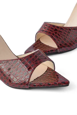 Open Pointed Toe Ankle-strapless High-heeled Sandals