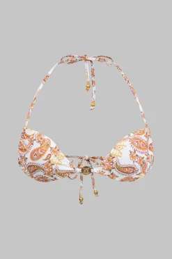 Paisley Print Tie-Up Bikini Set