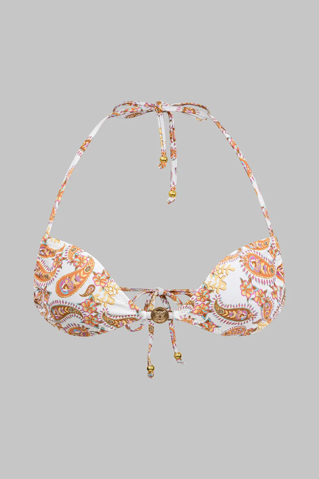 Paisley Print Tie-Up Bikini Set