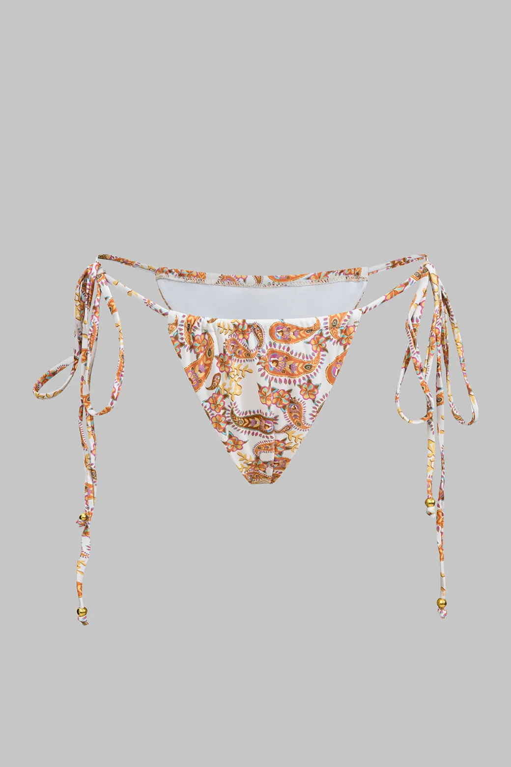 Paisley Print Tie-Up Bikini Set