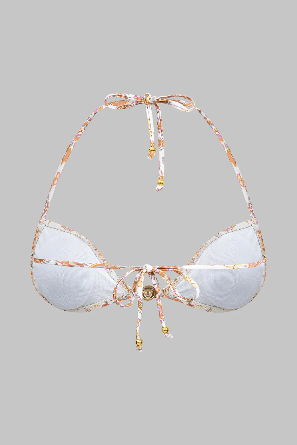 Paisley Print Tie-Up Bikini Set