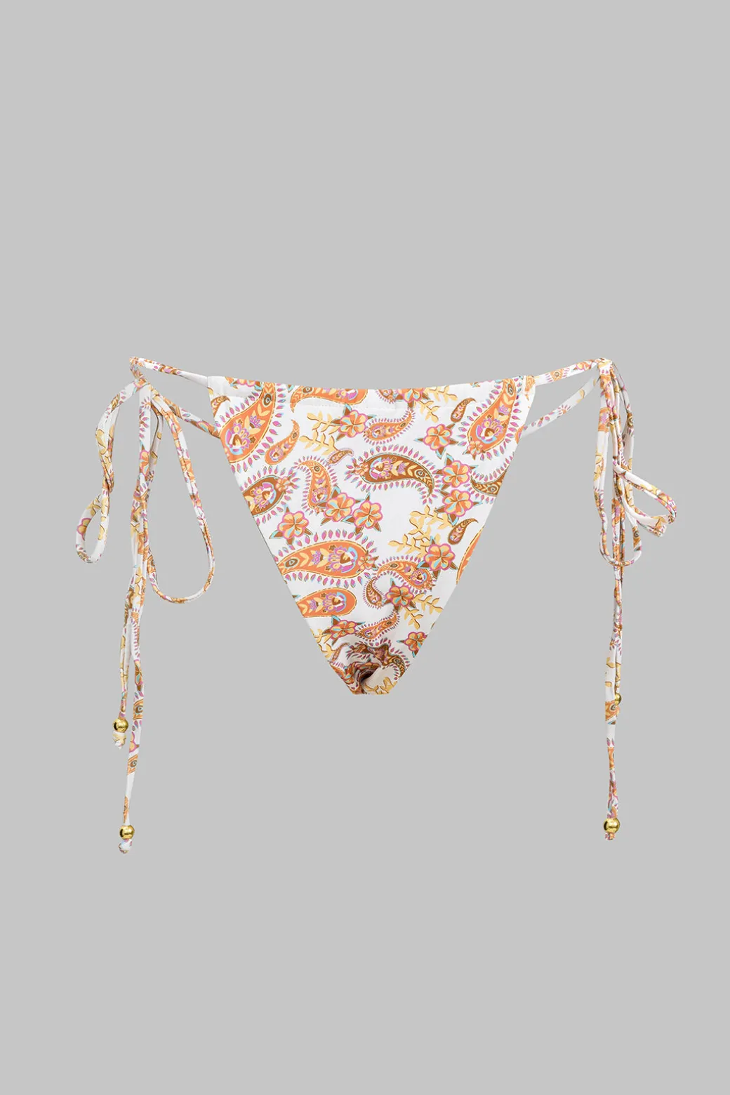 Paisley Print Tie-Up Bikini Set