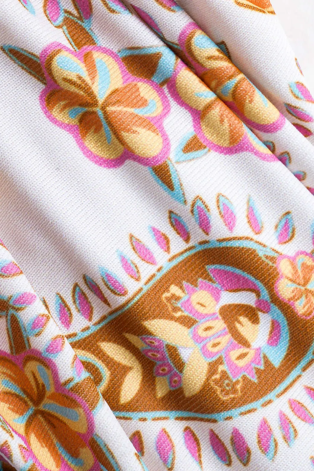 Paisley Print Tie-Up Bikini Set