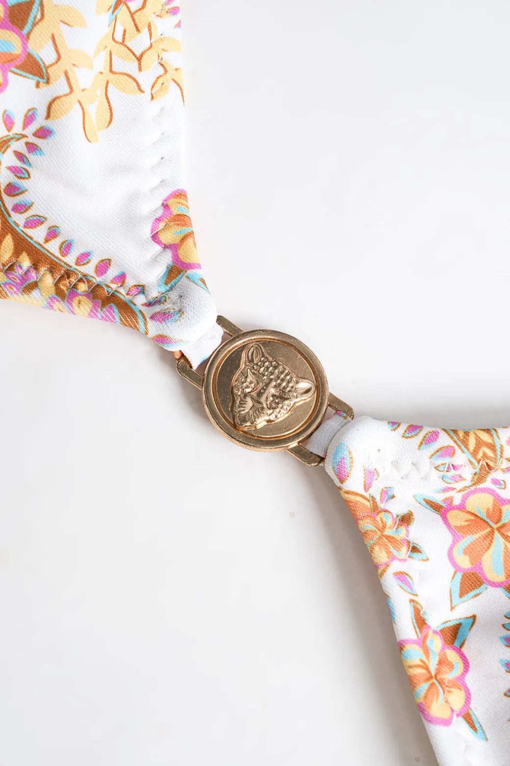 Paisley Print Tie-Up Bikini Set