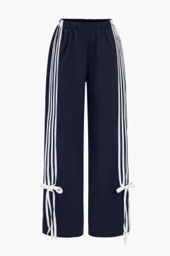 Patchwork Bow Detail Trousers