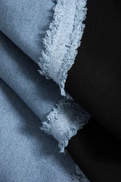 Patchwork Detail Wide Leg Trousers