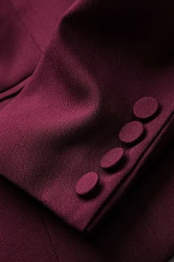 Patchwork Long-Sleeve Notched Lapel Blazer