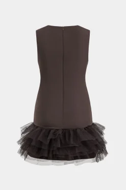 Patchwork Mesh Sleeveless Mini Dress