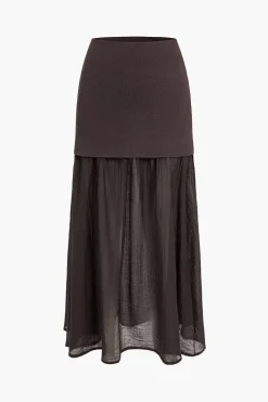 Patchwork Midi Skirt
