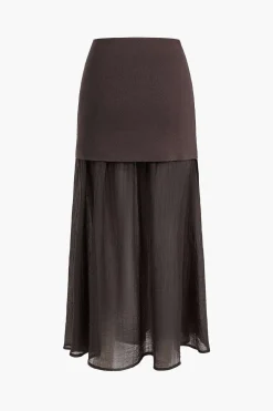 Patchwork Midi Skirt