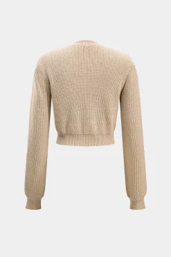 Patchwork Pocket Sweater Long-Sleeve Top