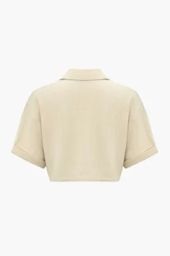 Patchwork Pocket Twist Short-Sleeve Shirt