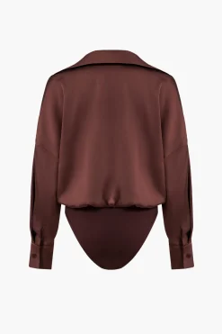 Patchwork Satin Bodysuit