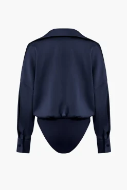 Patchwork Satin Bodysuit