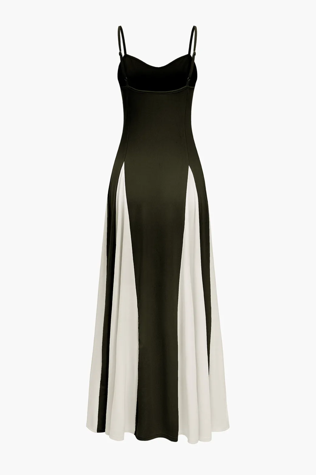 Patchwork Spaghetti Strap Maxi Dress