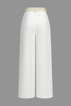 Patchwork Wide Leg Trousers