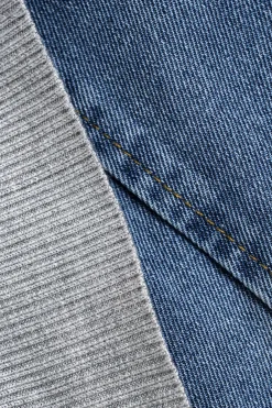 Patchwork Zipper Denim Outerwear Jacket