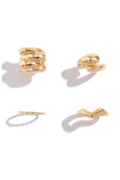 4pc Metal Ring Set