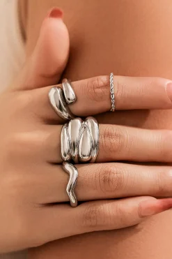 4pc Metal Ring Set