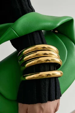 4pc Smooth Simple Shape Bracelet Set