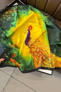 Peacock Print Scarf