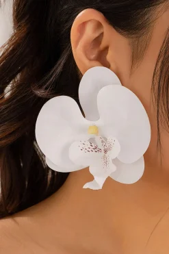 Phalaenopsis Orchid Flower Earrings