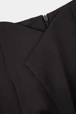 Pleated Asymmetrical Wide Leg Trousers