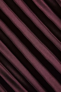 Pleated Satin Skirt