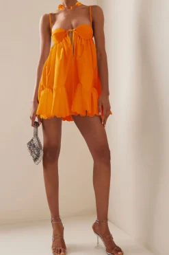 Pleated Slip Sleeveless Bustier Mini Dress
