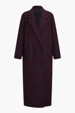 Pocketed Button Notched Lapel Coat