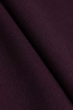 Pocketed Button Notched Lapel Coat