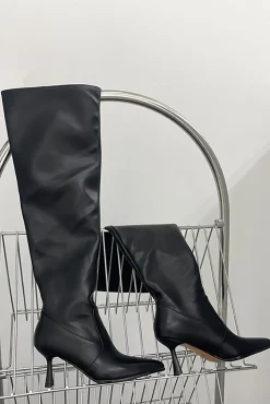 Pointed Toe Stiletto Knee High Boots