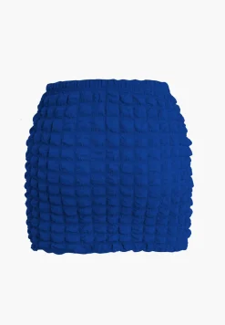 Popcorn Textured Tube Top And Mini Skirt Set
