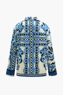 Printed Chest Pocket Long Sleeve Shirt