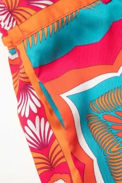 Printed High Waisted Wide Leg Pants