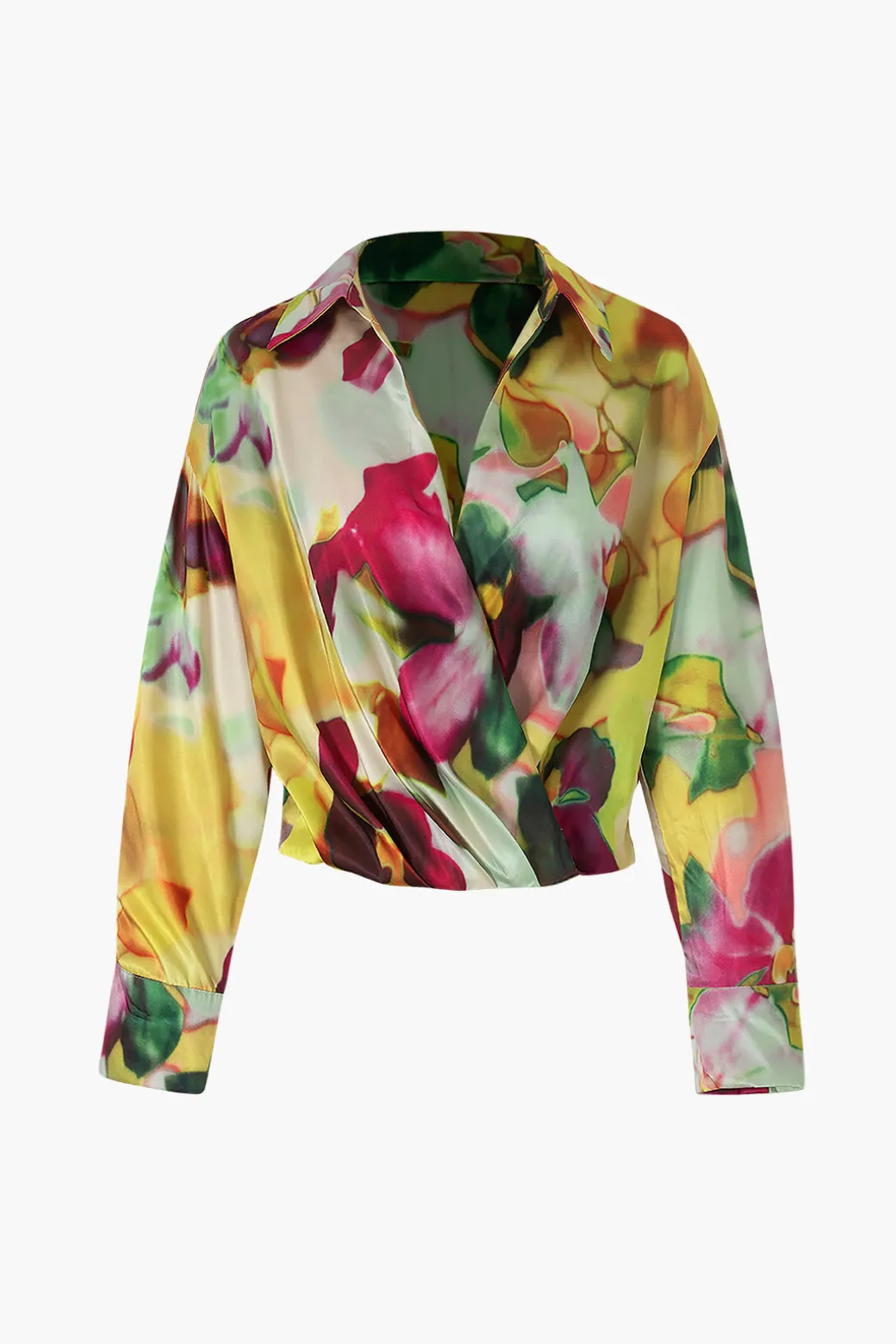 Printed Satin Blouse