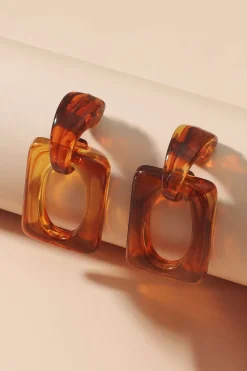 Retro Amber Earrings