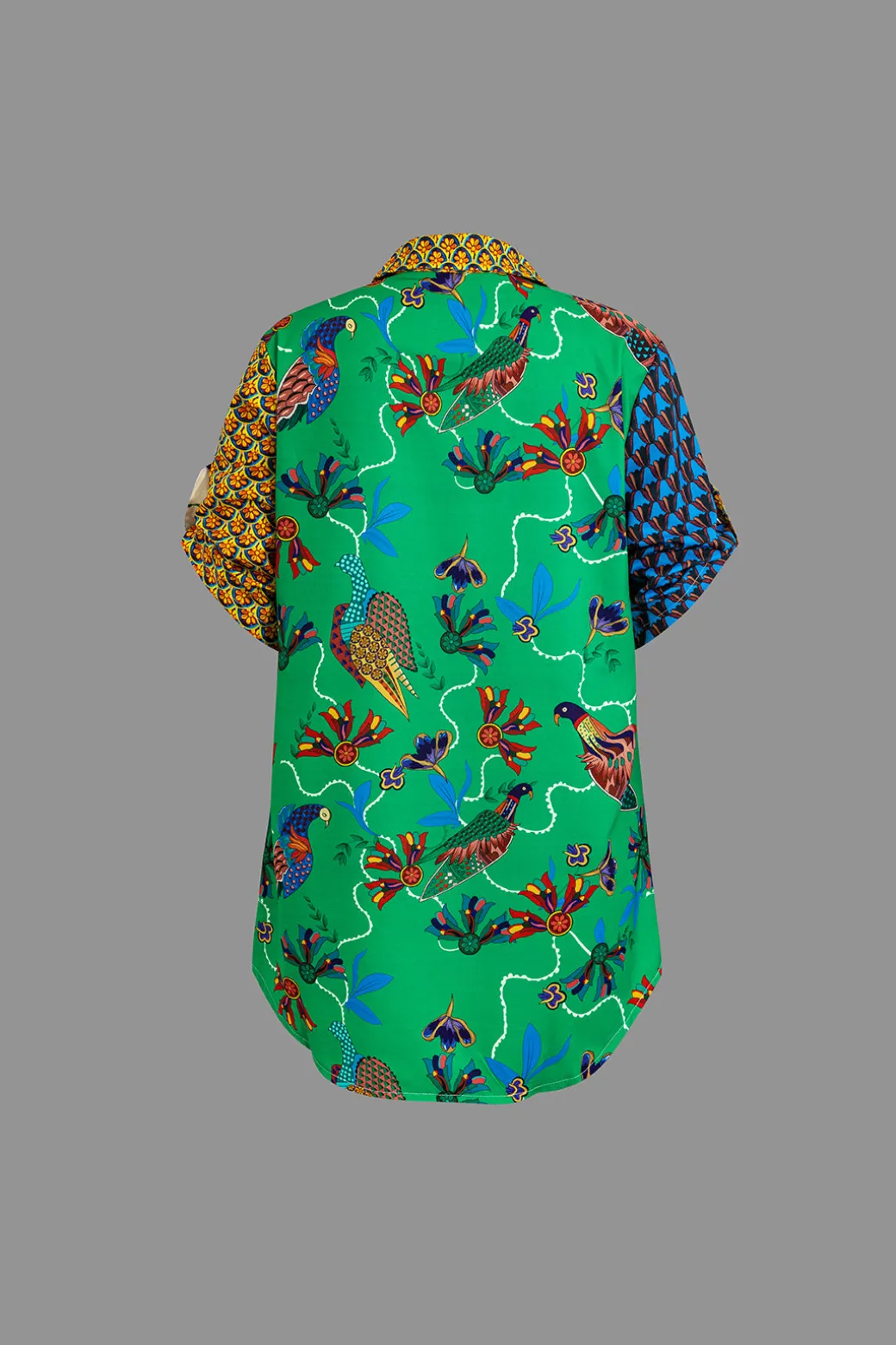 Retro Print Shirt and Pants Set