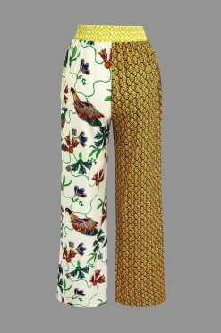 Retro Print Shirt and Pants Set