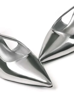 Rhinestone Almond Toe Low Heel