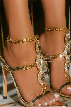 Rhinestone Pointed Toe High Heels