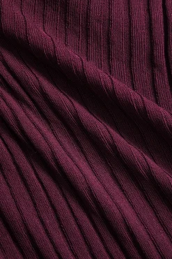 Ribbed Button Long-Sleeve Top