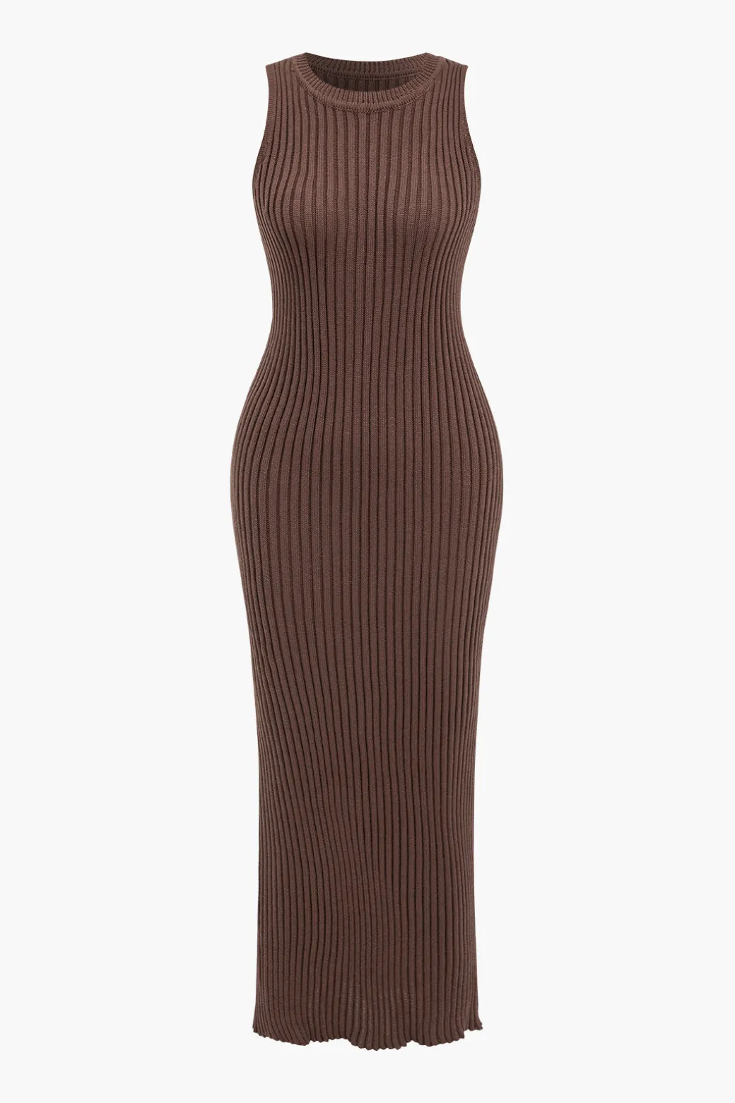 Ribbed Knit Dress And Cardigan Set