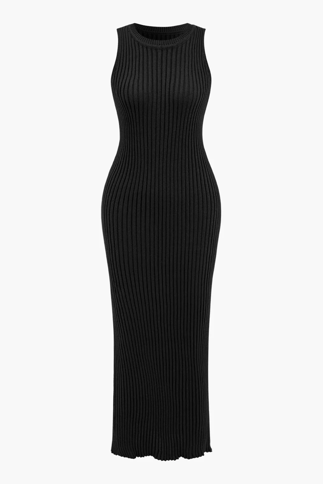 Ribbed Knit Dress And Cardigan Set