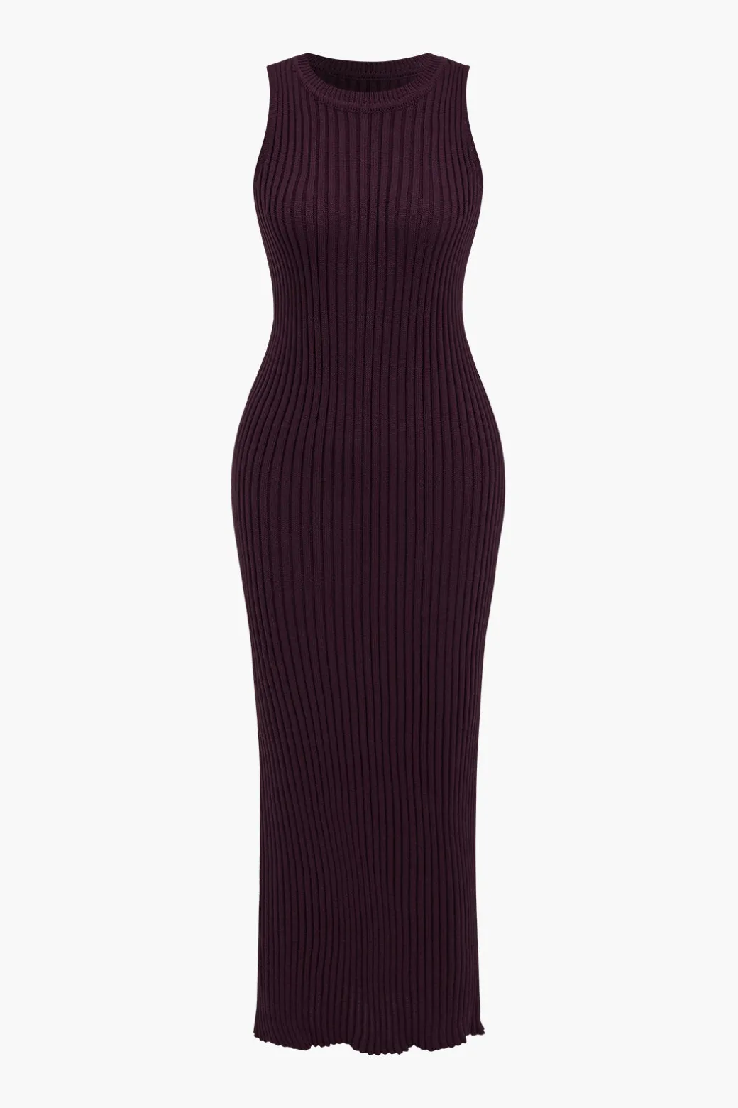 Ribbed Knit Dress And Cardigan Set