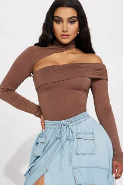 Ruched Cut Out Long-Sleeve Top