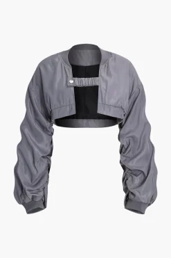 Ruched Detail Cropped Jacket