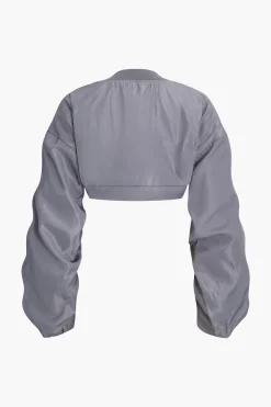 Ruched Detail Cropped Jacket